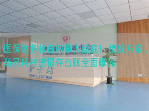 醫(yī)保財務核查內幕大起底！績效方案、藥品耗材進銷存臺賬全面曝光(圖1)